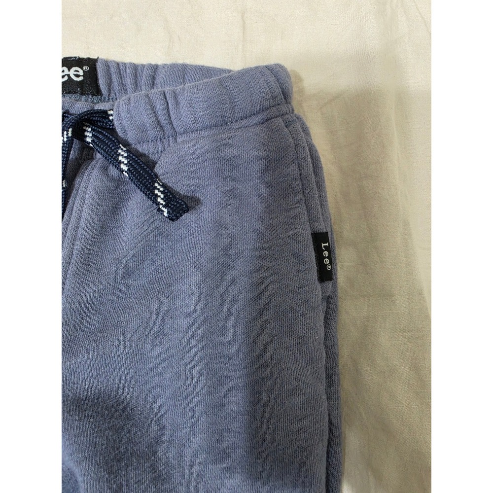 Lee Toddler Boys Blue Gray Fleece Jogger Sweatpants 2T Reinforced Knee Joggers - Picture 2 of 5